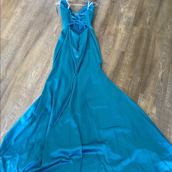 Studio 17 Teal Evening Formal Gown Size 4 - Picture 6 of 10